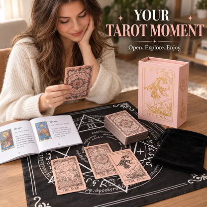 Enchanting Complete Tarot Cards Gift Set: Your Ultimate Guide to Witchy Divination with Storage Bag & Tablecloth