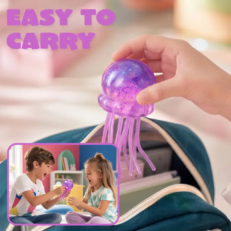 JOYIN 1PCS/3PCS Jellyfish Stress Relief Toys, Jellyfish Glitter Squishy Toy, Slow Rising Toy for Kids & Adults, Anxiety Relief Fidget Sensory Toy, Soft Squeeze Decompression Dough for Adults Gifts, Party Favors, Office Desk Decorations