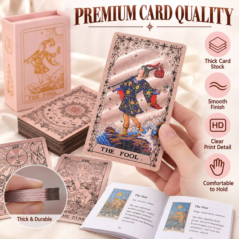 Enchanting Complete Tarot Cards Gift Set: Your Ultimate Guide to Witchy Divination with Storage Bag & Tablecloth
