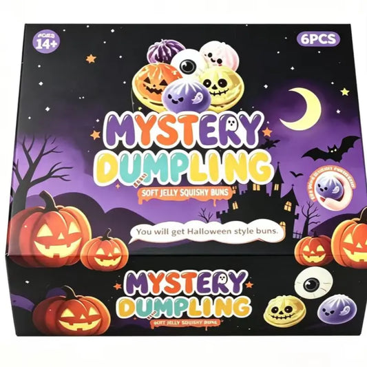 Halloween Cute Scary Ghost Maruko Mochi Squishy Toy Set - Soft Stretchy Squeeze Stress Relief Fidgets, Mini Portable Kids Sensory Item, Party Treat Bag Filler & Unique Gift