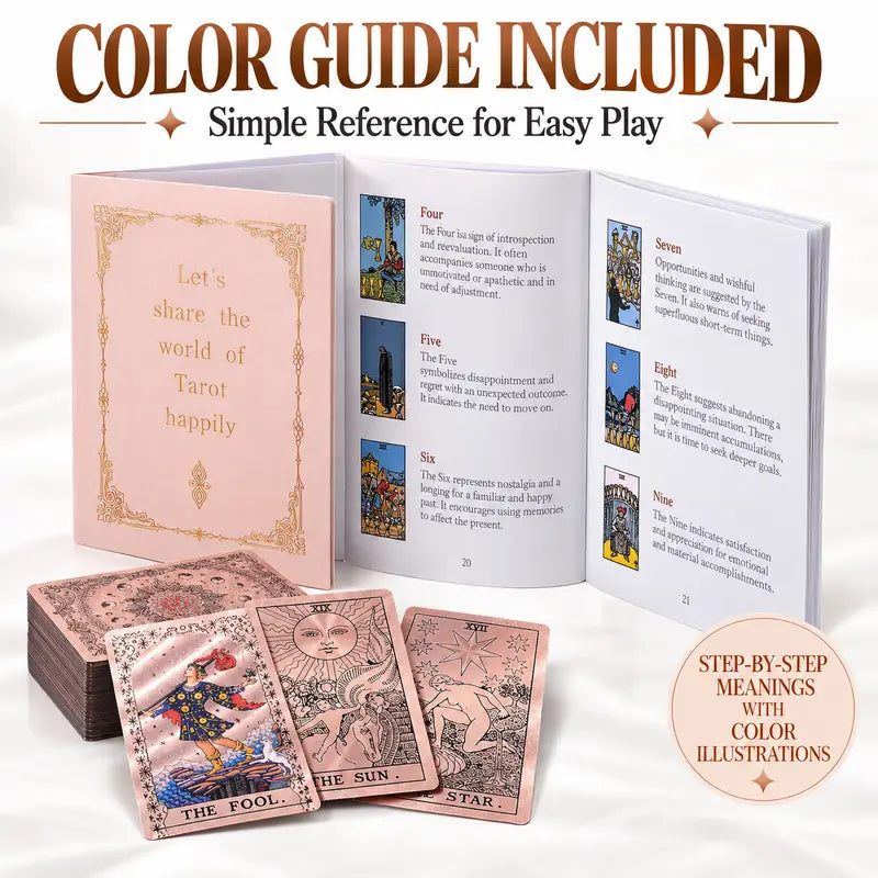 Enchanting Complete Tarot Cards Gift Set: Your Ultimate Guide to Witchy Divination with Storage Bag & Tablecloth