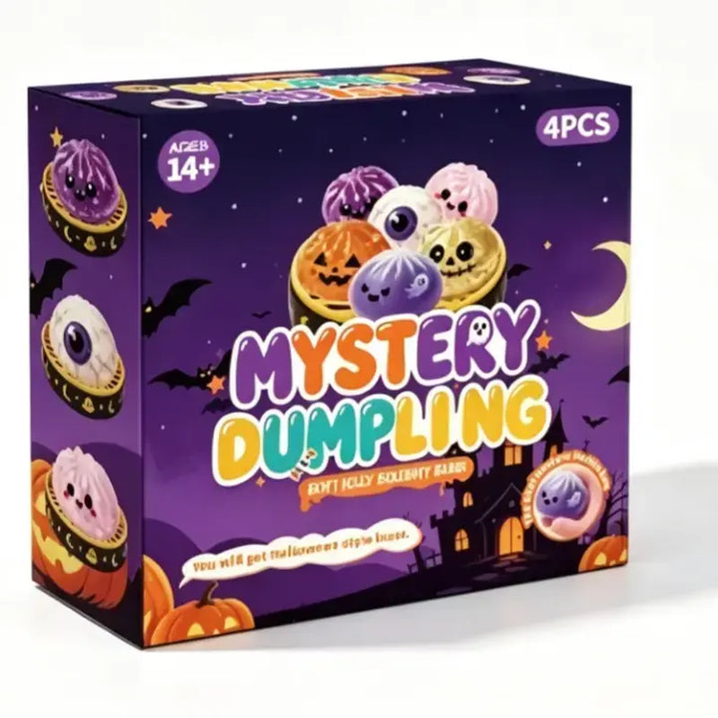 Halloween Cute Scary Ghost Maruko Mochi Squishy Toy Set - Soft Stretchy Squeeze Stress Relief Fidgets, Mini Portable Kids Sensory Item, Party Treat Bag Filler & Unique Gift