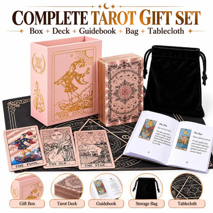 Enchanting Complete Tarot Cards Gift Set: Your Ultimate Guide to Witchy Divination with Storage Bag & Tablecloth