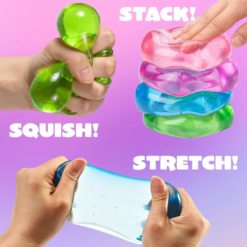 JOYIN 4 Pack Stress Cube / 1 Pcs Stress Cube, 2'' High Density Cube Fidget Toy, Stress Relief with Slow Rising Sensory Squishy Toys for Kids Adults, Birthday Gifts, Party Favors, Classroom Prizes for Boys Girls, Butter Stick Squishy