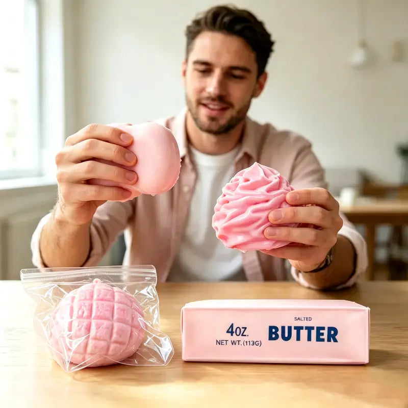 Adorable 4-Piece Kawaii Squishy Figurine Set – Stress Relief & Desktop Decor with Unique Building Block Surprise